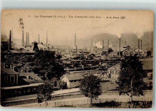 Le Creusot 1917 Fabrik Eisenbahn