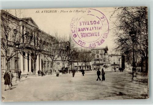 Avignon 1914 Feldpost WK I Place de l´Horloge