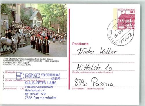 Ötigheim 1988 Freilichtbühne Tracht