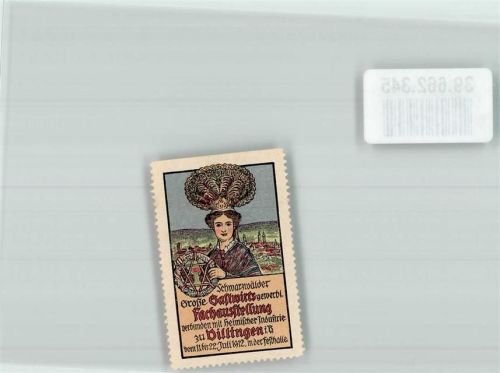 Villingen 1912 Schwarzwälder Große Gastwirts gewerbl. Fachausstellung