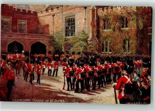 London sign. Payne HarryOilette The Military in London No. 6412 Changing Guard at St. James