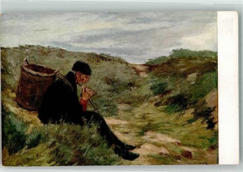Leipzig Mann in den Dünen Museum der bildenden Künste Verlag E.A. Seemann Nr. 114