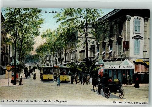 Nice Straßenbahn Cafe de la Regence Avenue de la Gare