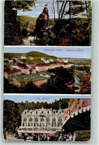 Karlovy Vary 1929 Denkmal Cafe Pupp