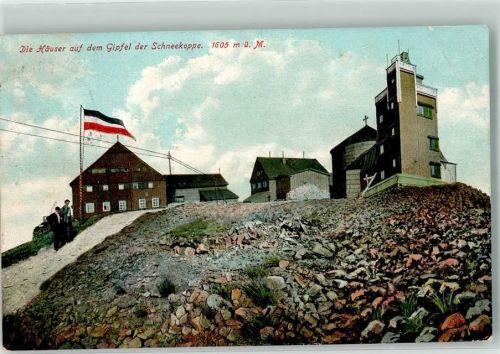 Schneekoppe 1912 Hotel Kirche