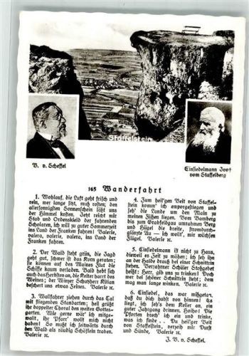 Staffelstein Ortsansicht V.v. Scheffel Einsiedelmann Ivo von Staffelberg