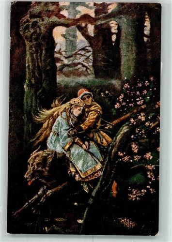 sign. Vasnecov V. Iwan und die Prinzessin auf dem grauen Wolf