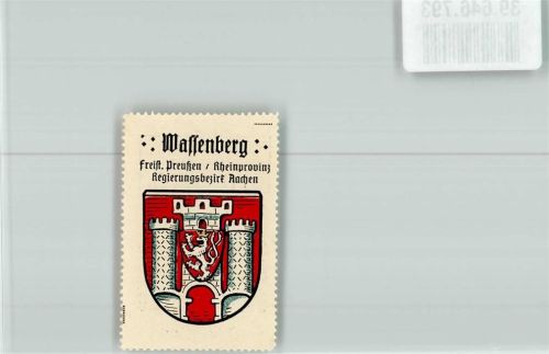 Wassenberg Wappen Turm Löwe Rot Silber Kaffee Hag