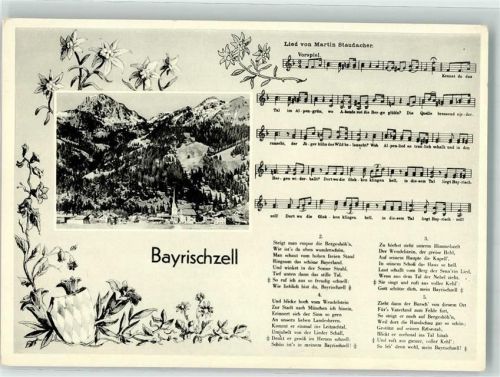 Bayrischzell Lied von Martin Staudacher Kirche Blumen Wappen