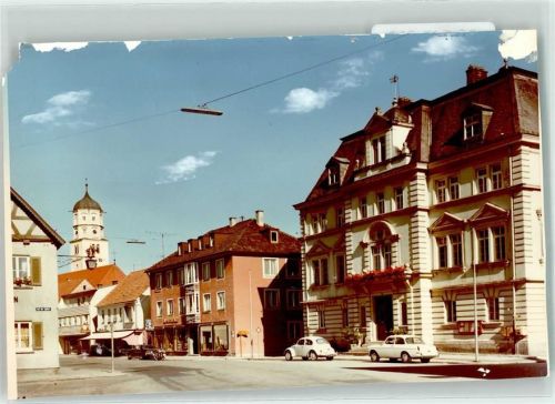 Illertissen Rathaus Auto VW Käfer Ort handschriftlich Foto Original aus Archiv eines Ansichtskartenverlags