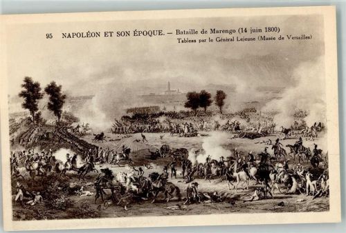 Bataille de Marengo 1800 Tableau par le General Lejeune