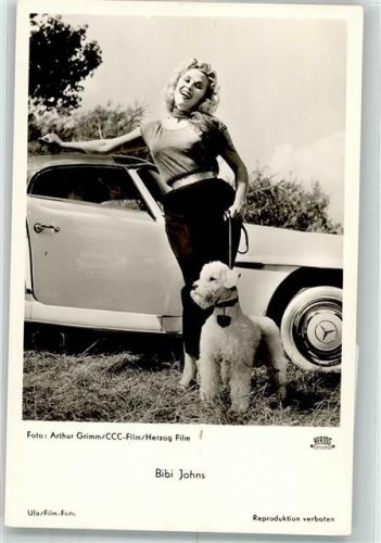 Johns, Bibi Ufa/Film-Foto Auto Mercedes mit Pudel Foto Grimm Musik