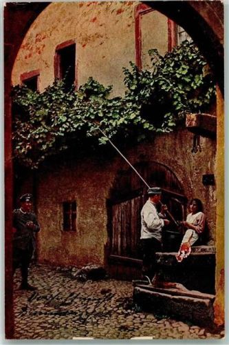 Foto Eberth Friedliche Verhandlung m.d. Feind u. Stadttore Wohlfahrtskarte