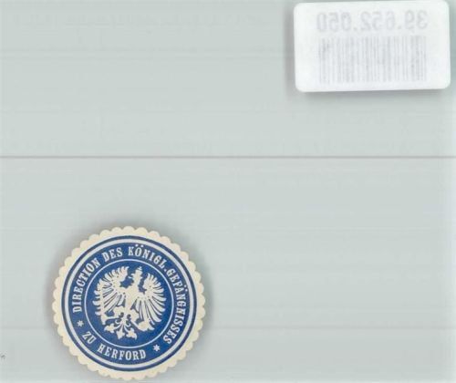 Herford Direction des Königl. Gefängnisses zu Herford