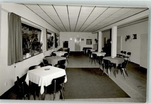 Nunkirchen Gastraum Pflanzen Ort handschriftlich Foto Original aus Archiv eines Ansichtskartenverlags