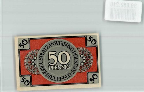 Bielefeld 1918 50 Pfennig Kriegsplatzanweisung