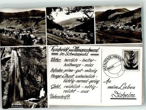 Menzenschwand Wasserfall in der Albschlucht Menzenschwander Tal Fotograf Berger