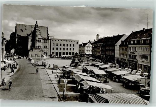 Schweinfurt Marktszene Rathaus Omnibus Denkmal