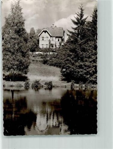 Königsfeld Pensionsgebäude am Weiher Foto Original aus Archiv eines Ansichtskartenverlags Ort handschriftlich