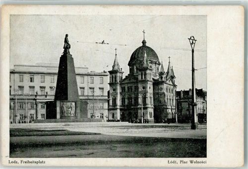 Litzmannstadt 1939 Freiheitsplatz Denkmal Feldpost WK II