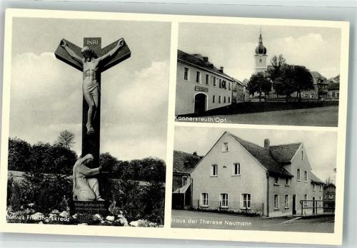 Konnersreuth Geburtshaus der Therese Neumann Friedhofskreuz