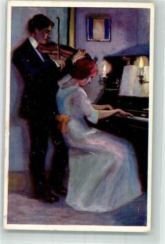 Hausmusik sign. Erich Lamm BKW I Wiener Kunst