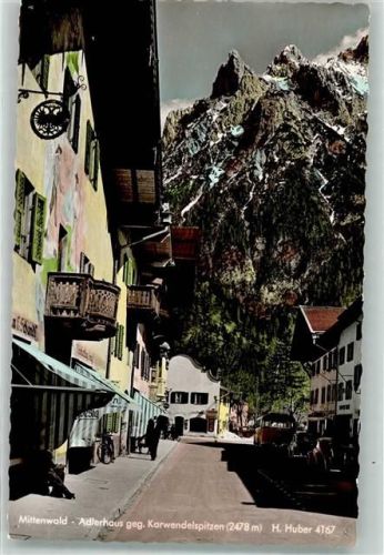 Mittenwald H.Huber 4167 Adlerhaus Karwendelspitzen