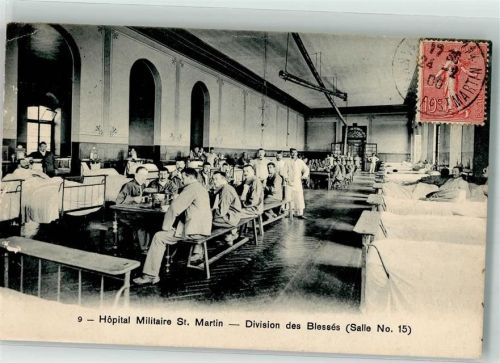 Paris 1906 Krankenhaus Militär Division des Blesses St. Martin