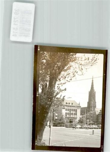 Langenau Kirche Ludw.Uhland Schule Ort handschriftlich Foto Original aus Archiv eines Ansichtskartenverlags