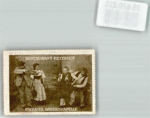 Dachau Restaurant Peterhof Dachauer Bauernkapelle Mann Frau Tracht Gewehr
