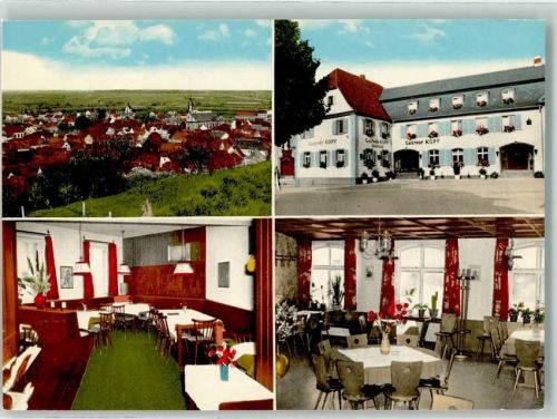 Riegel Gasthof Kopf Gasthaus Gastraum Blumen Kirche