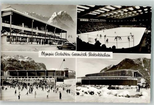Garmisch-Partenkirchen Foto Agfa Olympia Eisstadion Autos