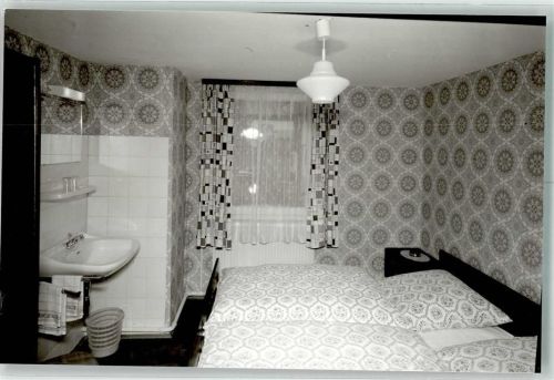 Burgberg Gasthaus Kupferkessel Gästezimmer Foto Orginal aus Archiv eines Ansichtskartenverlags Ort handschriftlich