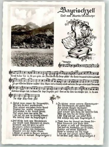 Bayrischzell Lied Lieder-AK