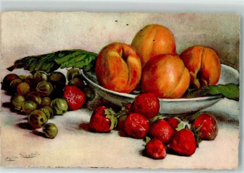 Erdbeeren Aprikose Stachelbeeren Stilleben