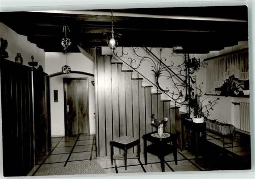 Weiskirchen Treppe Hocker Tisch Blumen Jugendherberge Ort handschriftlich Foto Original aus Archiv eines Ansichtskartenverlags