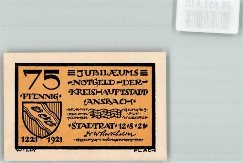 Ansbach 75 Pfennig Nr. 45269 Die Hussiten 1430
