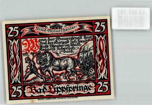 Bad Lippspringe 1921 25 Pfennig Wald-Naturtheater