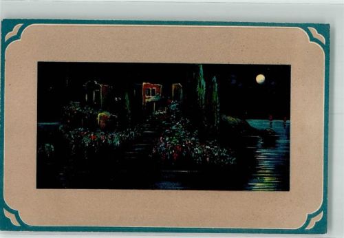 Verlag PFB Serie 7644 Mondschein Litho Passepartout Böcklin ähnlich