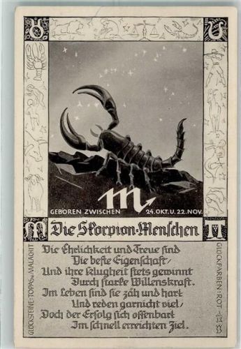 Die Skorpion-Menschen 24.10 - 22.11
