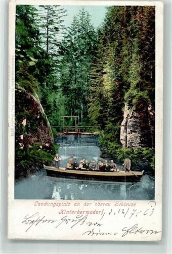 Sebnitz 1903 Obere Schleuse Hinterhermsdorf