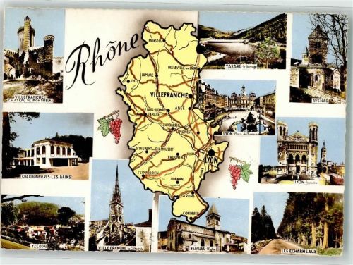Villefranche-sur-Saone Schloss Chateau de Montmelas Rhone landkarte