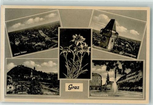 Graz Bismarckplatz Schlossberg Enzian