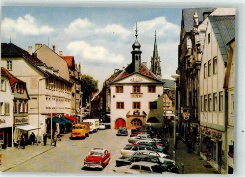 Bad Kissingen Marktplatz Auto LKW Oldtimer