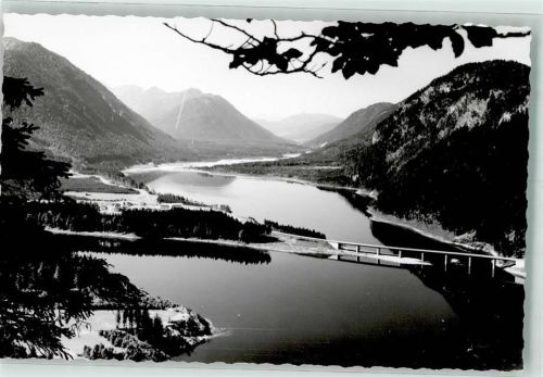 Fall Foto Original aus Archiv eines Ansichtskartenverlags Sylvensteinsee Ort handschriftlich