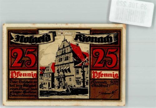 Kronach 1921 25 Pfennig