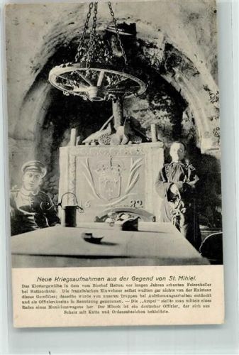Vigneulles-les-Hattonchatel 1916 Klostergewölbe im Felsenkeller 33. K.D. Feldpostexped. Reserve-Div. 17.8 Königl. Preuss. 66. Res. -Inf. -Brtg