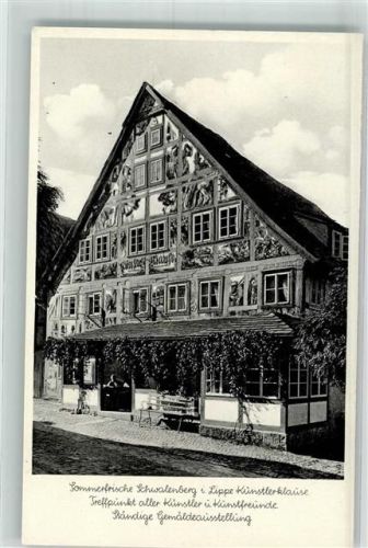 Schieder-Schwalenberg Gasthaus Künstlerklause Innenmalerei