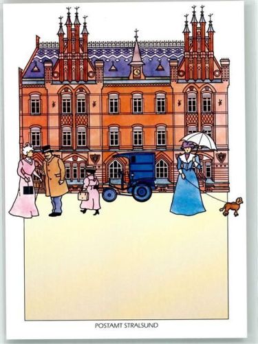 Stralsund Postamt Wohlfahrtsmarken Postkartenserie 1991