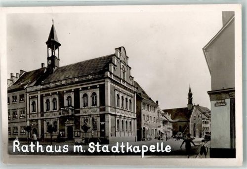 Waldkirch Rathaus mit Stadtkapelle Foto Original aus Archiv eines Ansichtskartenverlags Ort handschriftlich